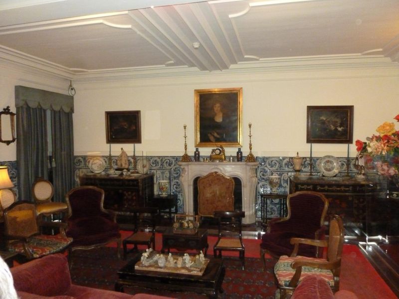 Living room in Amália Rodrigues House Museum with original furniture and décor