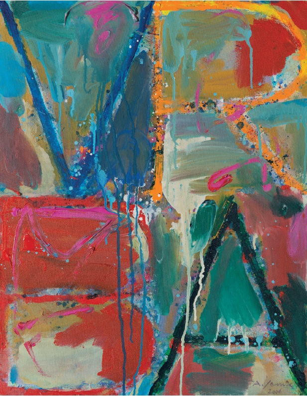 Painting “Vrba” by Andrej Jemec from 2006 exhibited in Čop’s Birth House